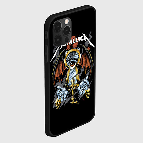 Чехол iPhone 12 Pro Металлика - Metallica / 3D-Черный – фото 2