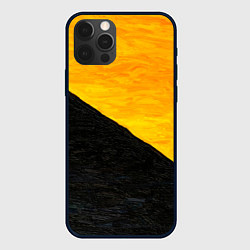 Чехол для iPhone 12 Pro Желто-черные масляные краски, цвет: 3D-черный