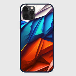 Чехол для iPhone 12 Pro Российский флаг на скале, цвет: 3D-черный