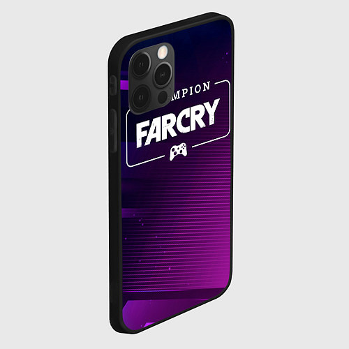 Чехол iPhone 12 Pro Far Cry gaming champion: рамка с лого и джойстиком / 3D-Черный – фото 2