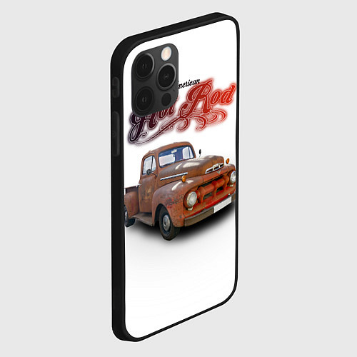 Чехол iPhone 12 Pro Классический хот род на базе Ford F-1 / 3D-Черный – фото 2