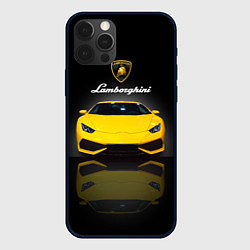 Чехол для iPhone 12 Pro Итальянский суперкар Lamborghini Aventador, цвет: 3D-черный