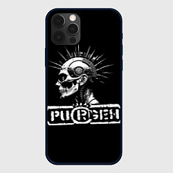 Чехол для iPhone 12 Pro Пурген киберпанк, цвет: 3D-черный