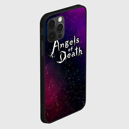 Чехол iPhone 12 Pro Angels of Death gradient space / 3D-Черный – фото 2