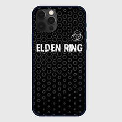Чехол для iPhone 12 Pro Elden Ring glitch на темном фоне: символ сверху, цвет: 3D-черный