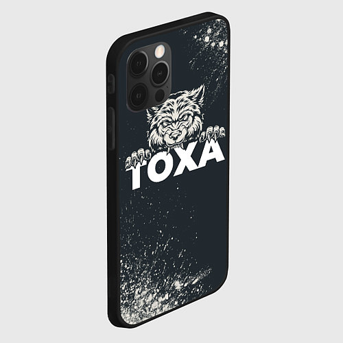 Чехол iPhone 12 Pro Тоха зубастый волк / 3D-Черный – фото 2