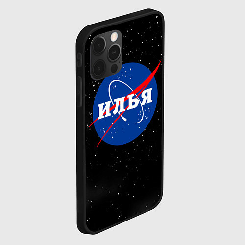 Чехол iPhone 12 Pro Илья Наса космос / 3D-Черный – фото 2