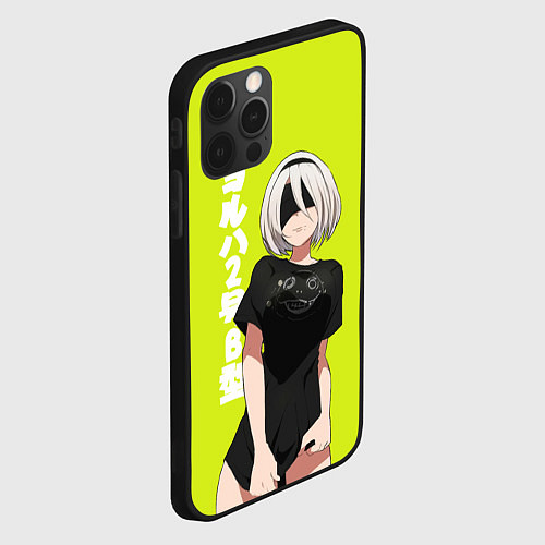 Чехол iPhone 12 Pro YoRHa 2-gou B-gata / 3D-Черный – фото 2