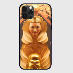 Чехол для iPhone 12 Pro Матрёшка 585 Гольд, цвет: 3D-черный