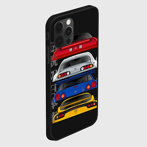 Чехол iPhone 12 Pro Тойота, Ниссан, Хонда, Скайлайн / 3D-Черный – фото 2
