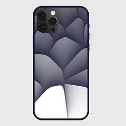 Чехол для iPhone 12 Pro Паттерн из гладких камней, цвет: 3D-черный