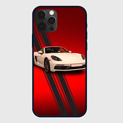 Чехол для iPhone 12 Pro Немецкий спортивный автомобиль Porsche, цвет: 3D-черный