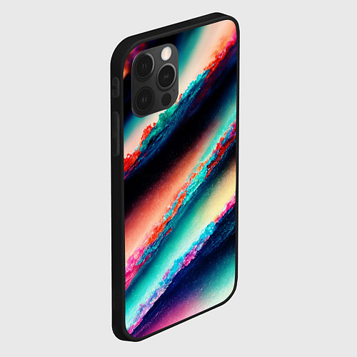 Чехол iPhone 12 Pro Абстрактный след / 3D-Черный – фото 2