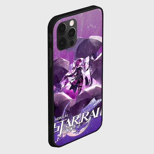 Чехол iPhone 12 Pro Кафка под зонтом / 3D-Черный – фото 2