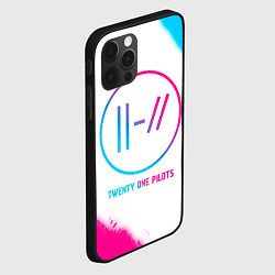 Чехол для iPhone 12 Pro Twenty One Pilots neon gradient style, цвет: 3D-черный — фото 2