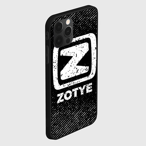 Чехол iPhone 12 Pro Zotye с потертостями на темном фоне / 3D-Черный – фото 2