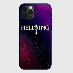 Чехол для iPhone 12 Pro Hellsing gradient space, цвет: 3D-черный