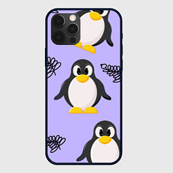 Чехол для iPhone 12 Pro Пингвин и веточка, цвет: 3D-черный