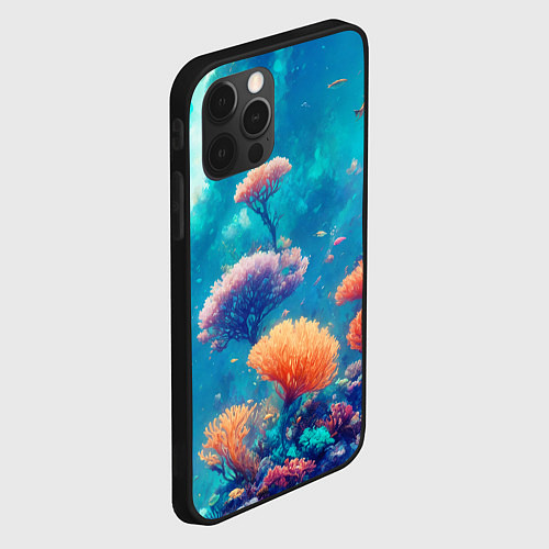 Чехол iPhone 12 Pro Океанские глубины / 3D-Черный – фото 2