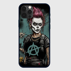 Чехол для iPhone 12 Pro Девушка анархистка, цвет: 3D-черный
