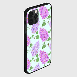 Чехол для iPhone 12 Pro Лиловая и розовая сирень, цвет: 3D-черный — фото 2