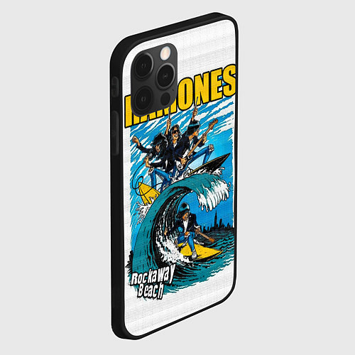 Чехол iPhone 12 Pro Ramones rock away beach / 3D-Черный – фото 2