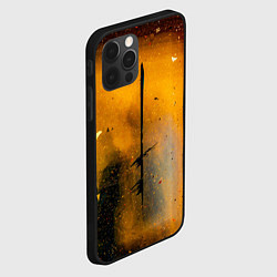 Чехол для iPhone 12 Pro Оранжевые тени и краски, цвет: 3D-черный — фото 2