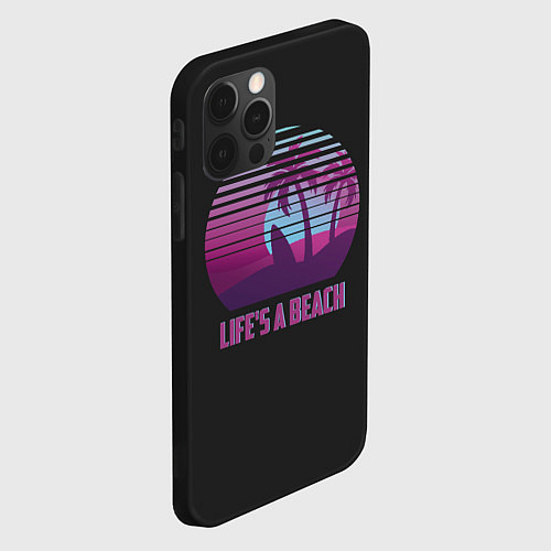 Чехол iPhone 12 Pro Lifes a beach / 3D-Черный – фото 2