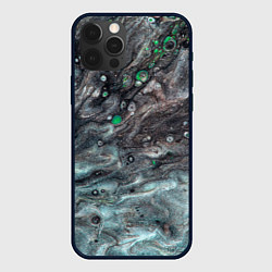 Чехол для iPhone 12 Pro Каменные краски, цвет: 3D-черный