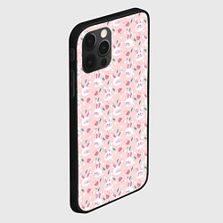 Чехол для iPhone 12 Pro Милые кролики паттерн, цвет: 3D-черный — фото 2