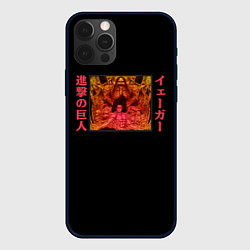 Чехол для iPhone 12 Pro Эрен Йегер: Титан-прародитель, цвет: 3D-черный