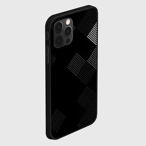 Чехол iPhone 12 Pro Векторная сетка / 3D-Черный – фото 2