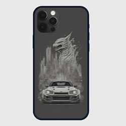 Чехол iPhone 12 Pro Godzilla car