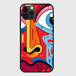 Чехол для iPhone 12 Pro Пристальный взгляд, цвет: 3D-черный