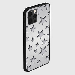 Чехол для iPhone 12 Pro Grey stars, цвет: 3D-черный — фото 2