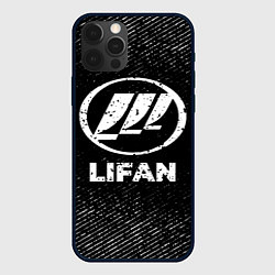 Чехол для iPhone 12 Pro Lifan с потертостями на темном фоне, цвет: 3D-черный