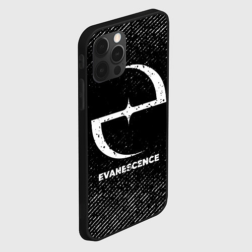 Чехол iPhone 12 Pro Evanescence с потертостями на темном фоне / 3D-Черный – фото 2