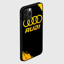 Чехол для iPhone 12 Pro Audi - gold gradient, цвет: 3D-черный — фото 2