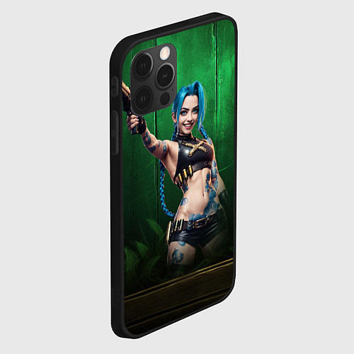 Чехол iPhone 12 Pro Jinx Arcane league / 3D-Черный – фото 2