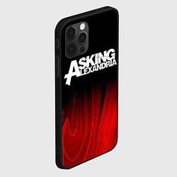 Чехол для iPhone 12 Pro Asking Alexandria red plasma, цвет: 3D-черный — фото 2