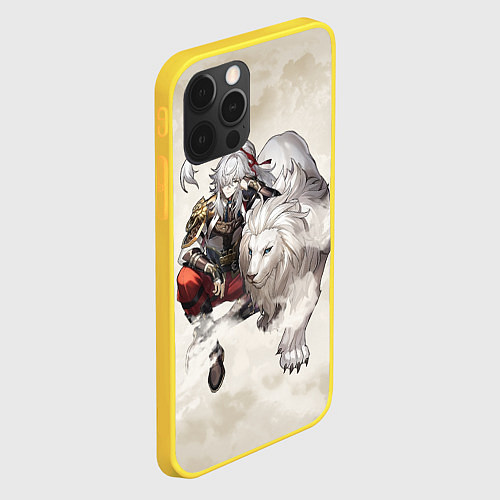 Чехол iPhone 12 Pro Цзин Юань Honkai / 3D-Желтый – фото 2