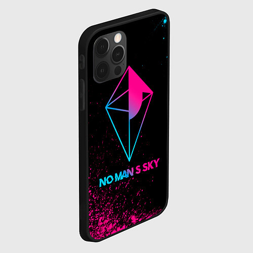 Чехол iPhone 12 Pro No Mans Sky - neon gradient / 3D-Черный – фото 2