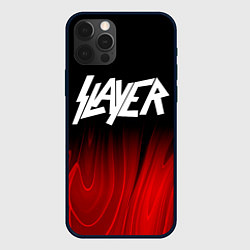Чехол для iPhone 12 Pro Slayer red plasma, цвет: 3D-черный
