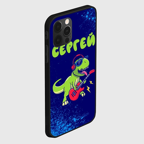 Чехол iPhone 12 Pro Сергей рокозавр / 3D-Черный – фото 2