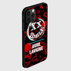 Чехол для iPhone 12 Pro Avril Lavigne rock glitch, цвет: 3D-черный — фото 2