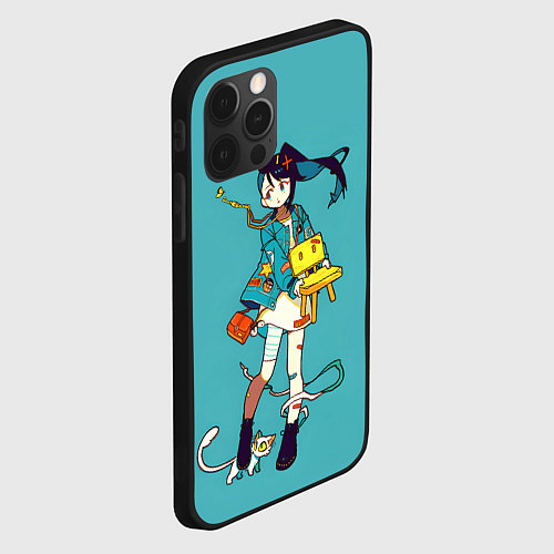 Чехол iPhone 12 Pro Судзумэ закрывает двери / 3D-Черный – фото 2