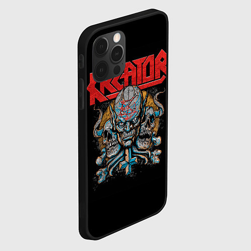 Чехол iPhone 12 Pro Kreator - трэш-метал / 3D-Черный – фото 2