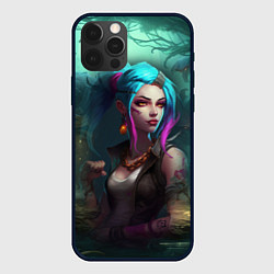 Чехол для iPhone 12 Pro Jinx fantasy art Arcane League of Legends, цвет: 3D-черный