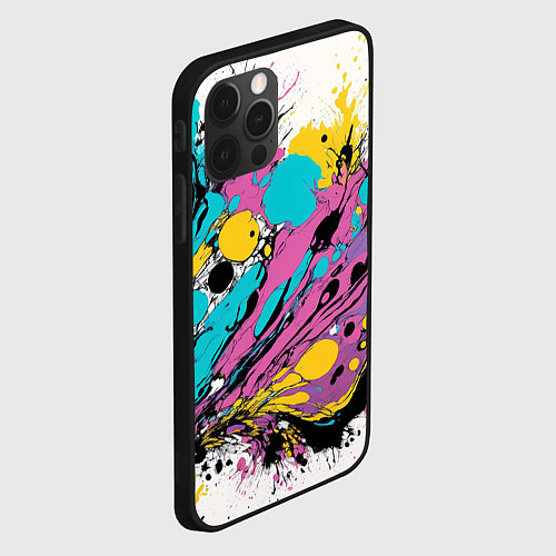 Чехол iPhone 12 Pro Топливные узоры / 3D-Черный – фото 2