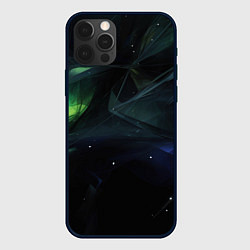 Чехол для iPhone 12 Pro Dark green black elements, цвет: 3D-черный